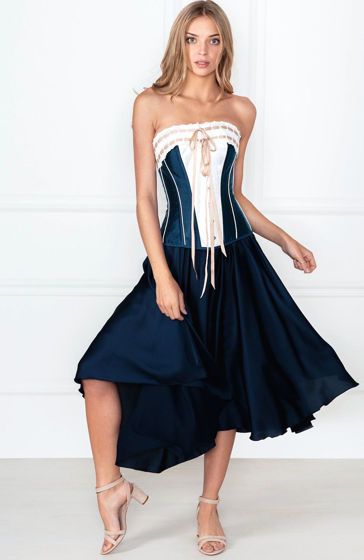 Double Layered Ribbon Corset