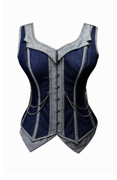Double Denim Chain Corset