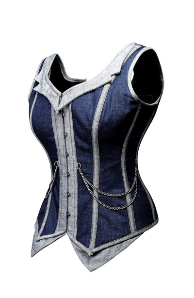 Double Denim Chain Corset