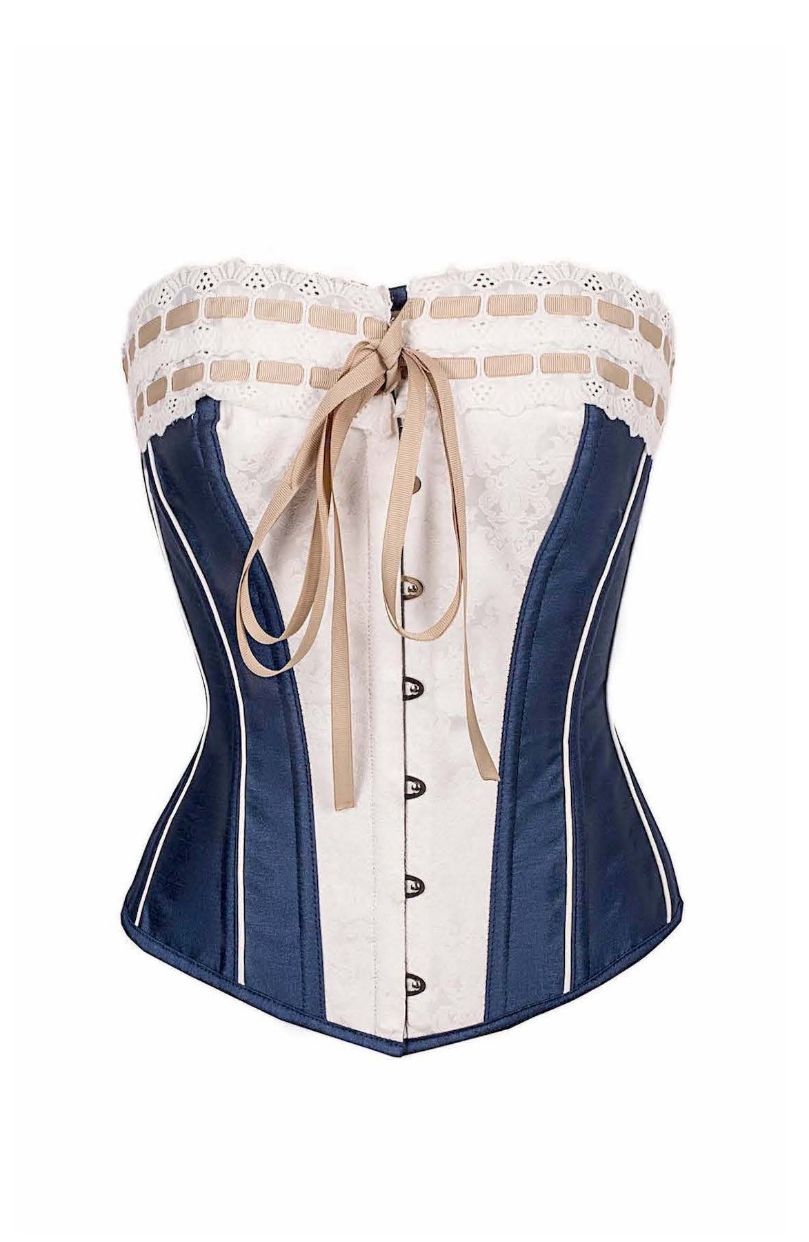 DOUBLE LAYERED RIBBON CORSET FRONT