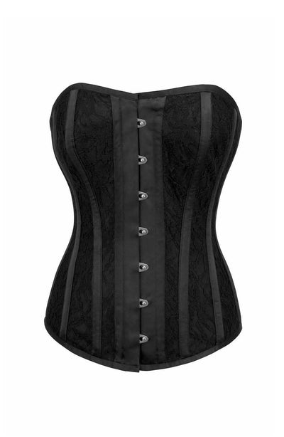 EDWARDIAN LONGLINE SATIN AND LACE CORSET FRONT
