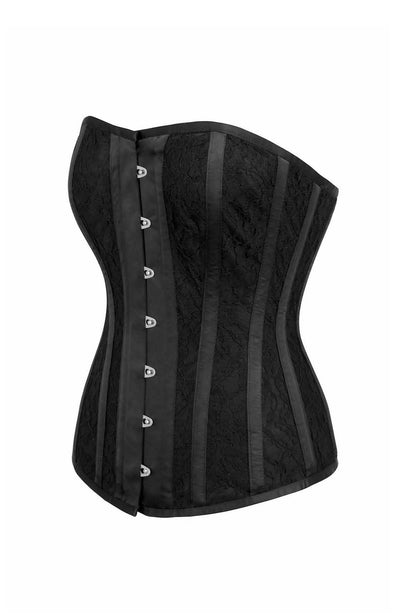EDWARDIAN LONGLINE SATIN AND LACE CORSET SIDE