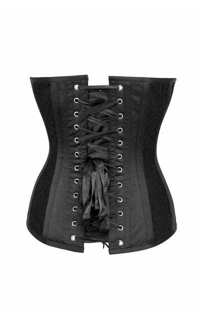EDWARDIAN LONGLINE SATIN AND LACE CORSET BACK