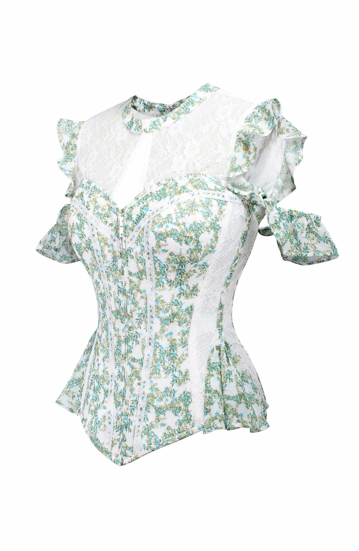 ENGLISH GARDEN LACE CORSET TOP SIDE