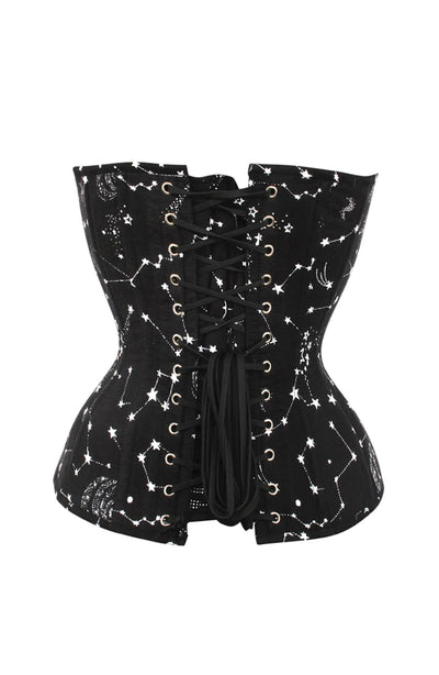 GALAXY OVERBUST CORSET WITH CORD LACING BACK