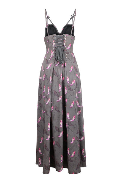 PINK POPPY CORSET MAXI DRESS BACK