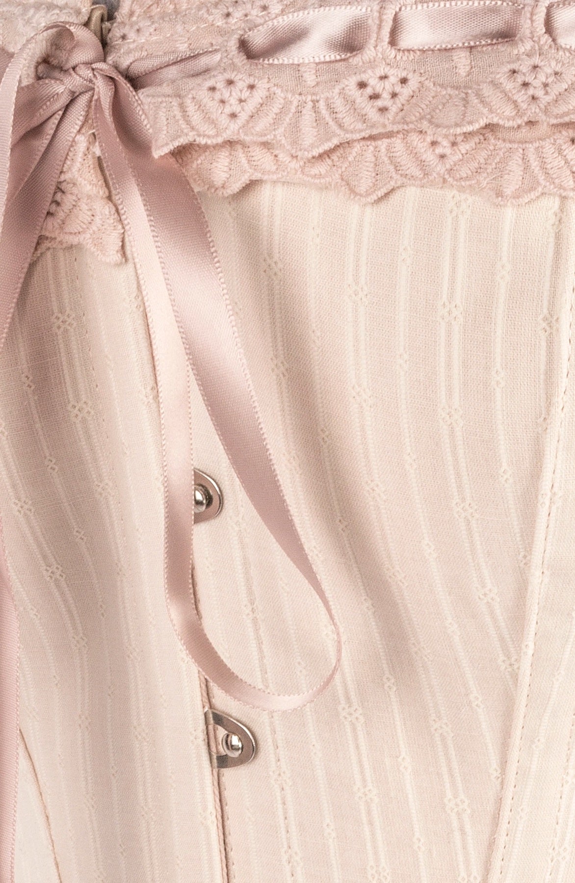 VINTAGE VICTORIAN OVERBUST CORSET CLOSE